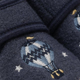 En Fant Vintage Indigo-Blue Uld Futter M/ Embroidery