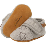 En Fant Sand Melange-Beige Uld Futter M/ Embroidery