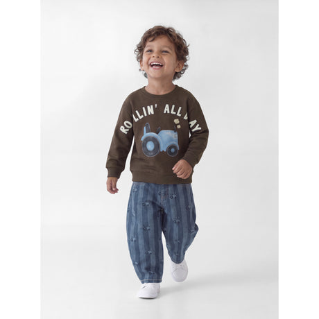 Name It Medium Blue Denim Tractor Nmmben Barrel Jeans 6699-Qn