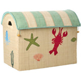 Rice Ocean Theme Raffia Legetøj Kurvehuse Sæt Med 3