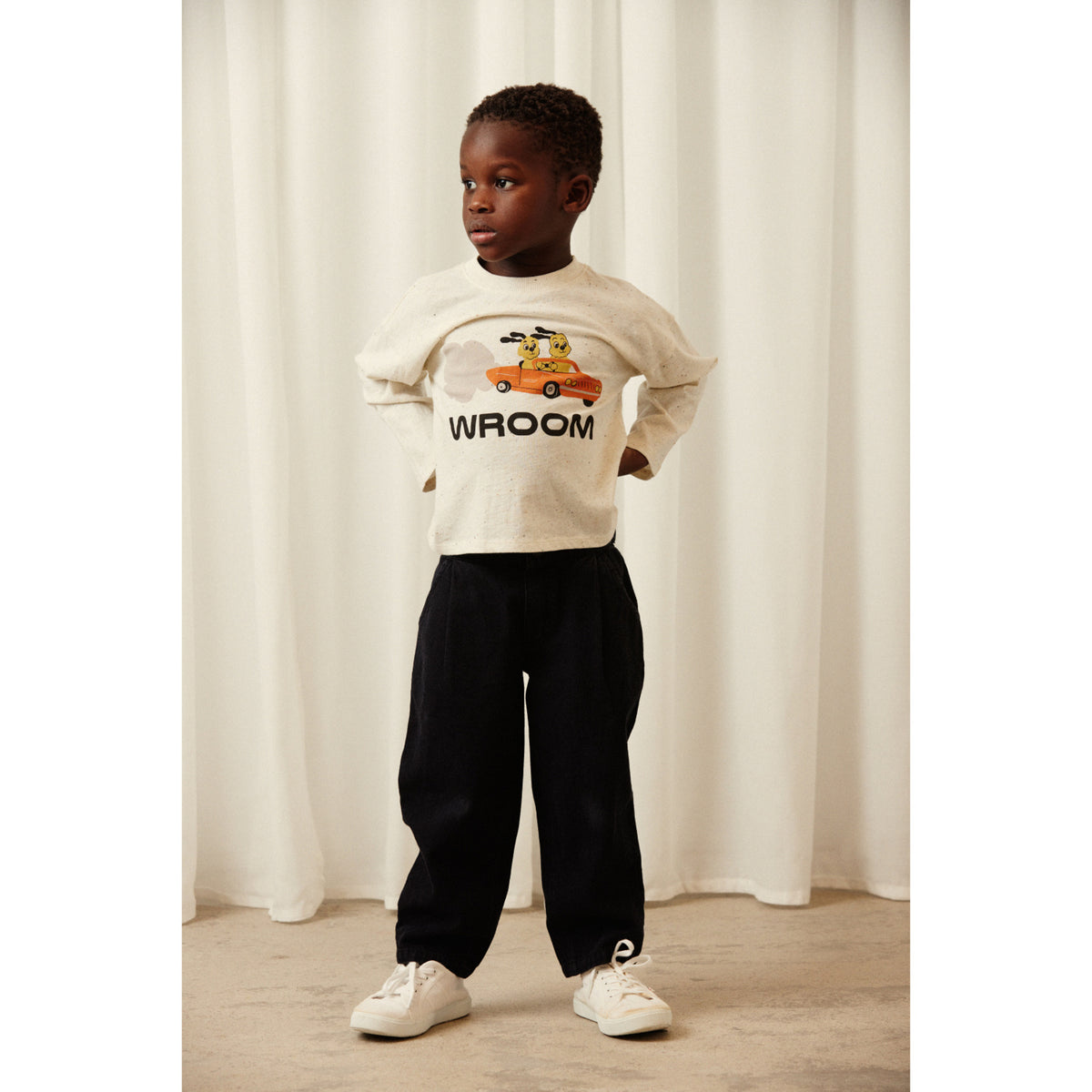 Mini Rodini Off-White Racing Rabbits Sp Sweatshirt