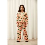 Mini Rodini Pink Bows Aop Velour Trousers