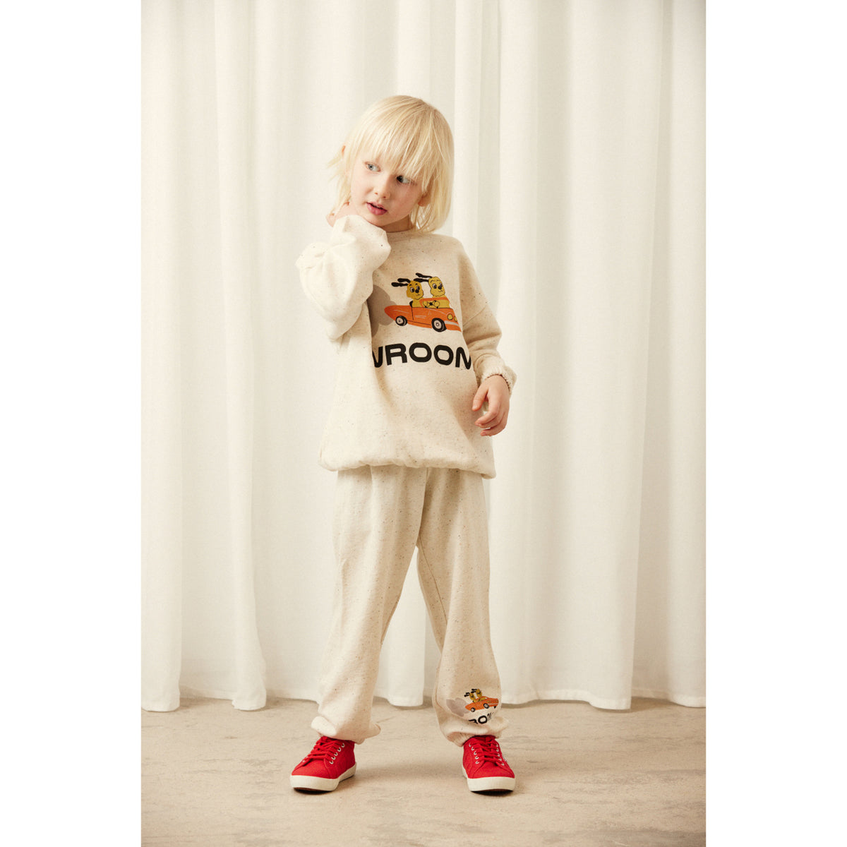 Mini Rodini Off-White Racing Rabbits Sp Sweatshirt