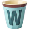 Rice Melamin Kop Med The Letter W - Vintage - Mint - Medium - 250 Ml