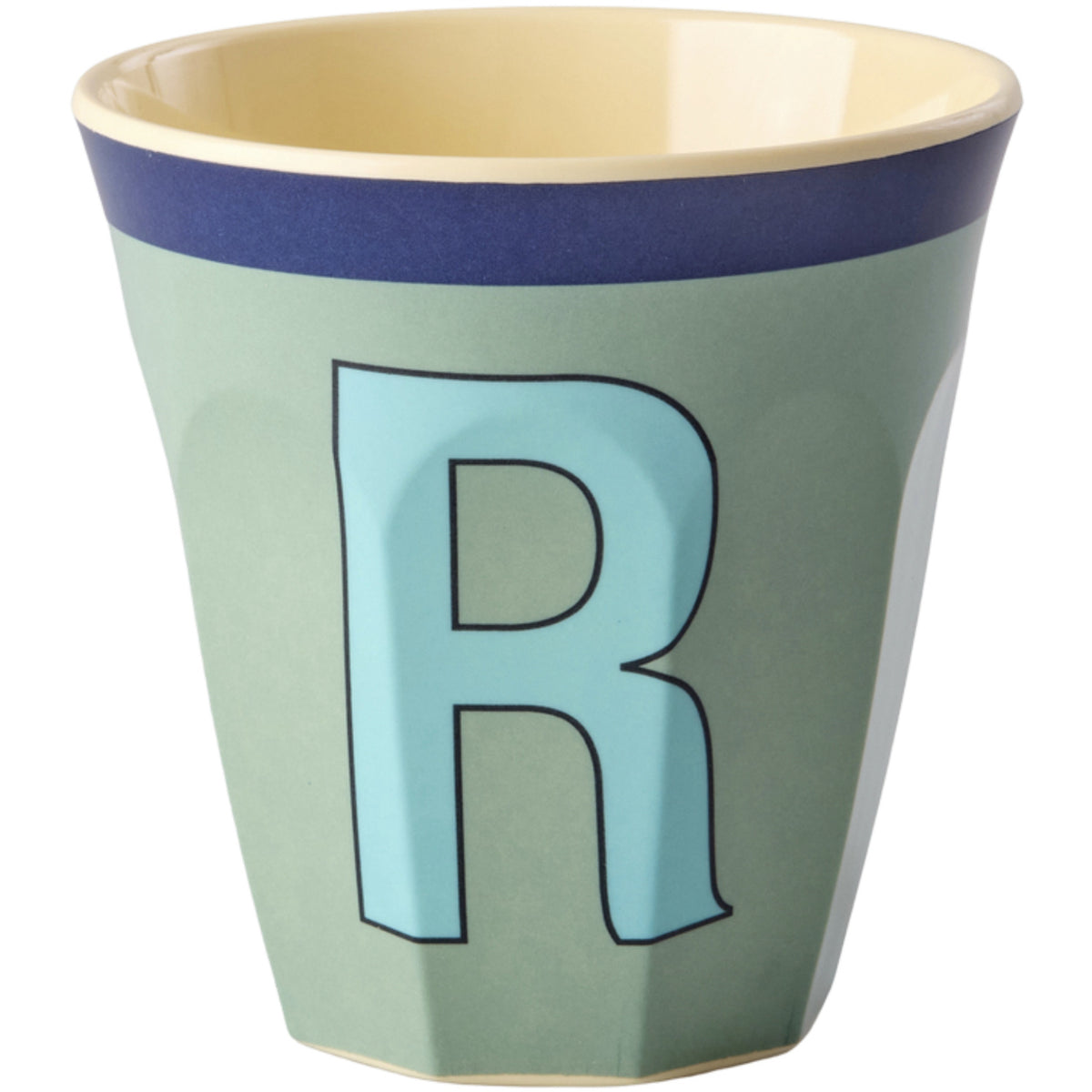 Rice Melamin Kop Med The Letter R - Vintage - Khaki - Medium - 250 Ml