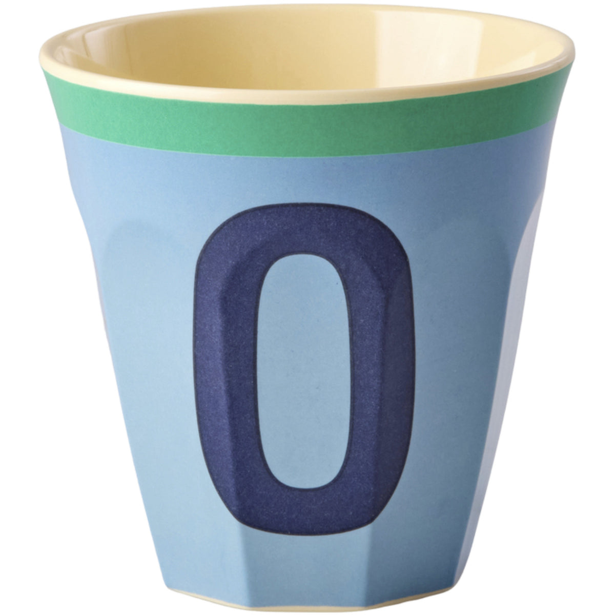 Rice Melamin Kop Med The Letter O - Vintage - Vintage Blue - Medium - 250 Ml