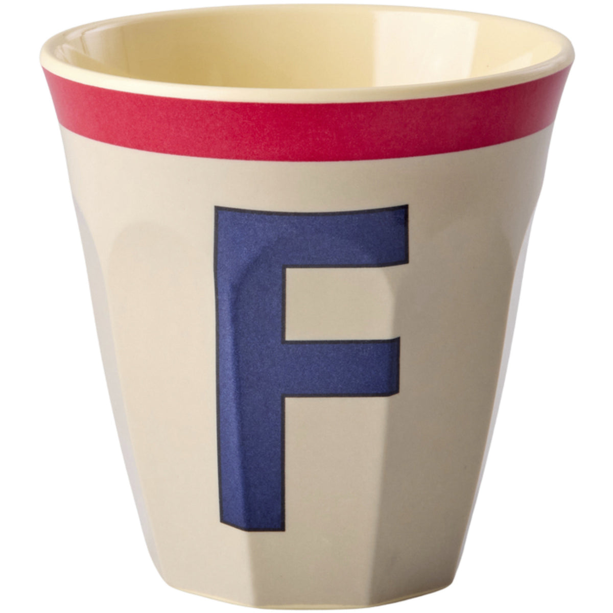 Rice Melamin Kop Med The Letter F - Vintage - Cool Grey - Medium - 250 Ml