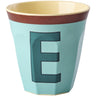 Rice Melamin Kop Med The Letter E - Vintage - Mint - Medium - 250 Ml
