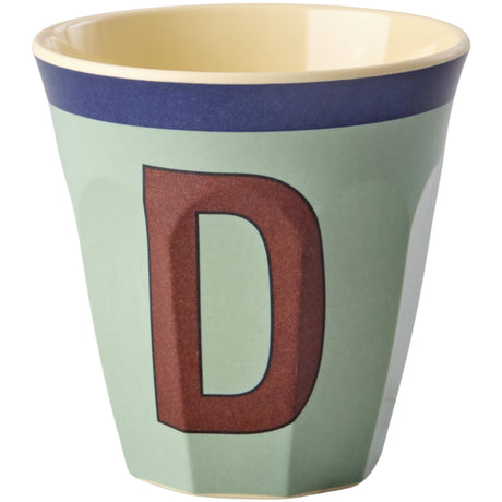 Rice Melamin Kop Med The Letter D - Vintage - Khaki - Medium - 250 Ml
