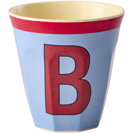 Rice Melamin Kop Med The Letter B - Vintage - Vintage Blue - Medium - 250 Ml