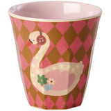 Rice Melamin Kids Kop Med Pink Musik Band Print - Small - 6 Pak - 160 Ml