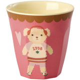 Rice Melamin Kids Kop Med Pink Musik Band Print - Small - 6 Pak - 160 Ml