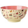 Rice Melamin Skål Med Pink Musik Band Print - Medium - 700 Ml