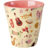 Rice Melamin Kids Kop Med Pink Musik Band Print - Small - 160 Ml