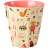 Rice Melamin Kop Med Pink Musik Band Print - Medium - 250 Ml