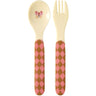 Rice Kids Melamin Ske And Fork Med Pink Musik Band Print