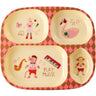 Rice Melamin Kids 4 Room Tallerken Med Pink Musik Band Print