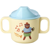 Rice Melamin 2 Handle Baby Kop Med Blue Musik Band Print - 250 Ml