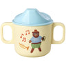 Rice Melamin 2 Handle Baby Kop Med Blue Musik Band Print - 250 Ml