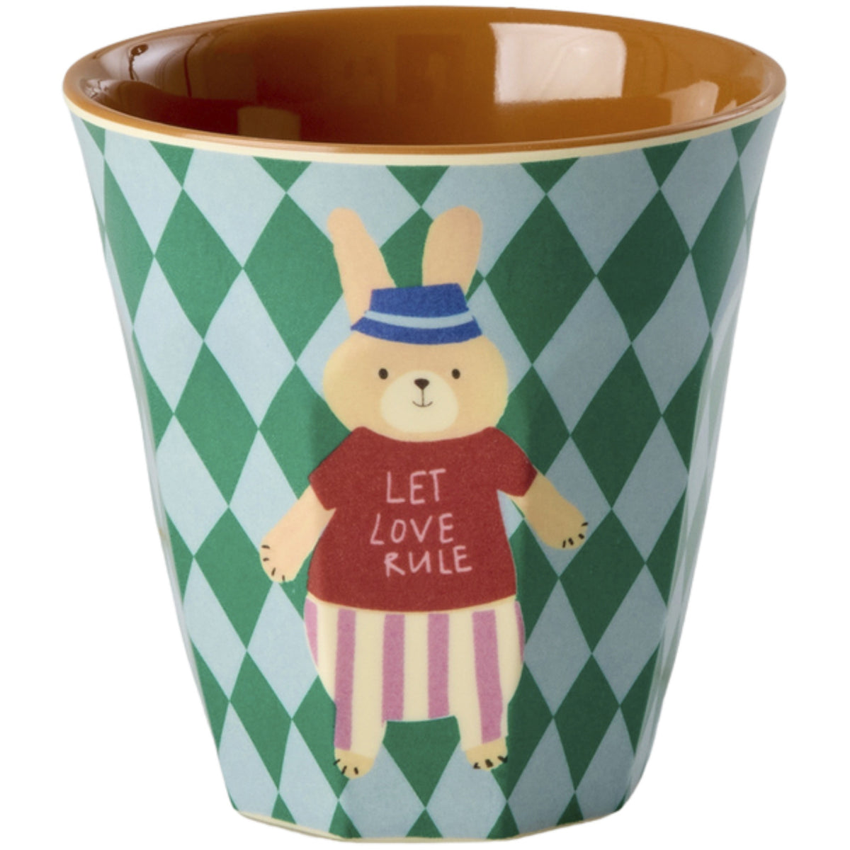 Rice Melamin Kids Kop Med Blue Musik Band Print - Small - 6 Pak - 160 Ml