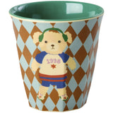 Rice Melamin Kids Kop Med Blue Musik Band Print - Small - 6 Pak - 160 Ml