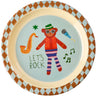 Rice Melamin Kids Lunch Tallerken Med Blue Musik Band Print