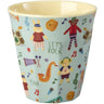 Rice Melamin Kop Med Blue Musik Band Print - Medium - 250 Ml