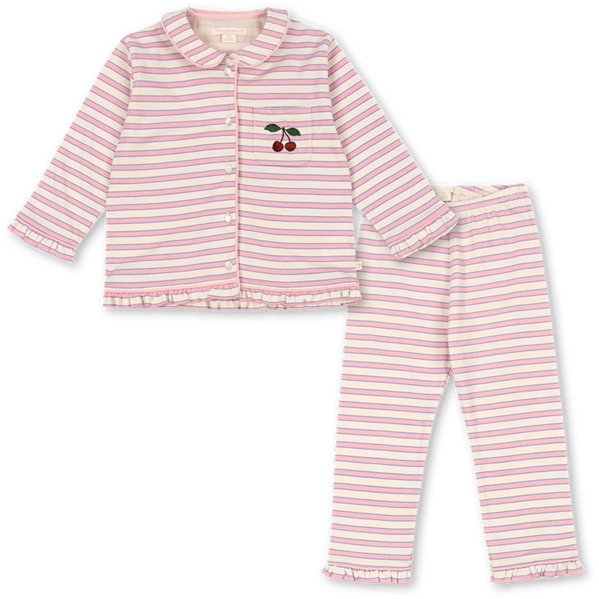 Konges Sløjd Lolly Stripe Pio Flæse Sæt Gots