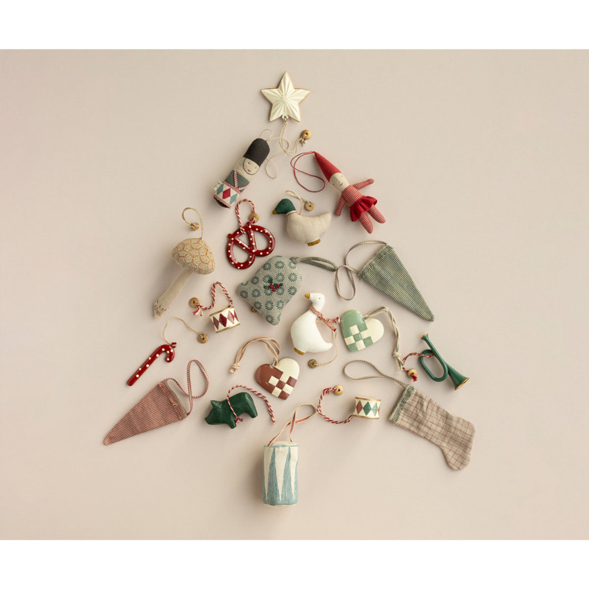 Maileg Metal ornament, Sukkerstok - Dot
