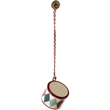 Maileg Metal ornament, Lille tromme - Klassisk rød