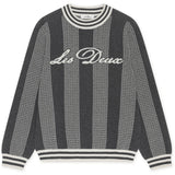 Les Deux Kids Charcoal Melange Striped Signature Strik KIDS