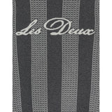 Les Deux Kids Charcoal Melange Striped Signature Strik KIDS