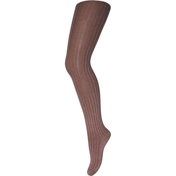 MP 128 Wool Rib Strømpebukser 76 Brown Sienna