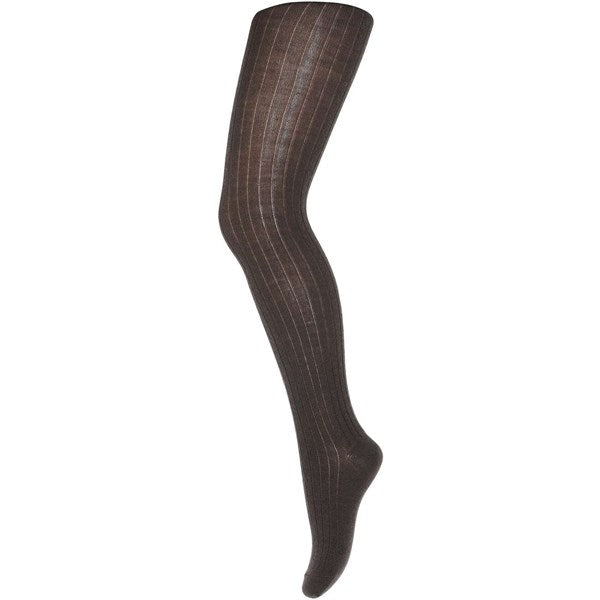 MP 130 Cotton Rib Strømpebukser 541 Dark Brown