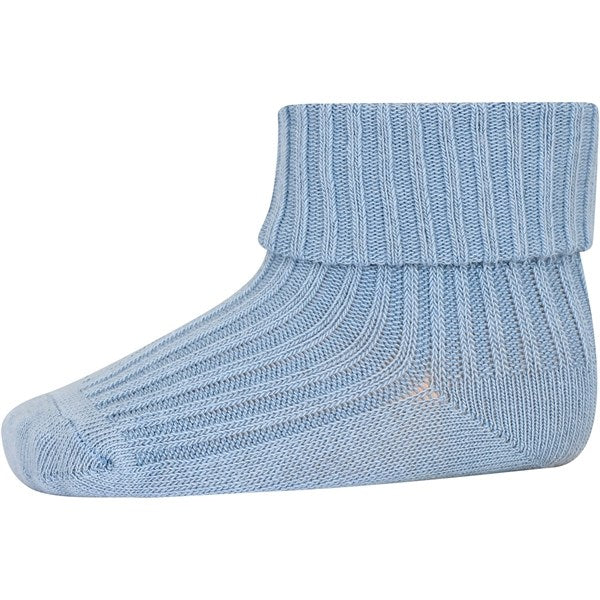 MP 533 Cotton Rib Strømper 1468 Dusty Blue