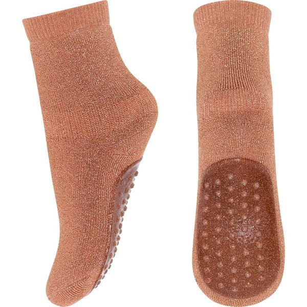 MP 79208 Celina Strømper Med Anti-Slip 2315 Metallic Glitter Copper Brown