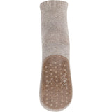 MP 7953 Cotton Anti-slip Strømper 489 Light Brown Melange