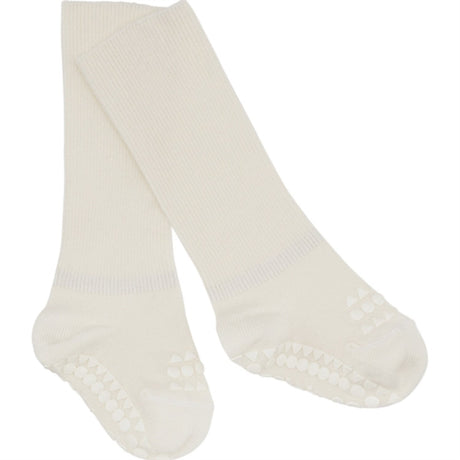 Gobabygo Off White Non Slip Strømper Organic Bomuld