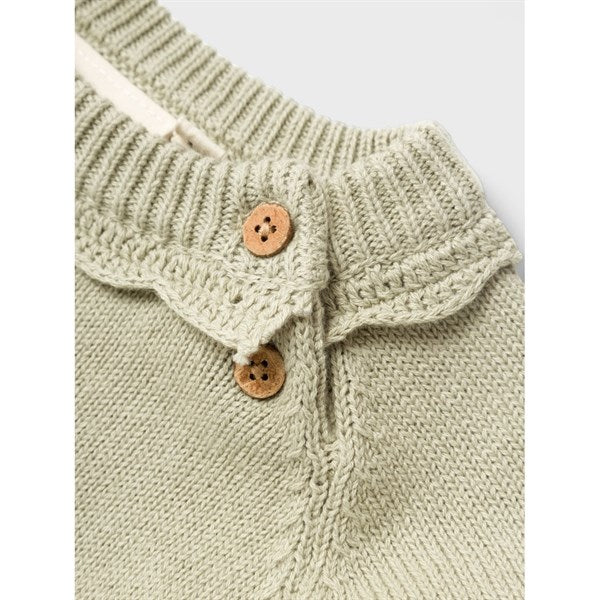 Lil'Atelier Moss Gray Fie Strik Cardigan 3