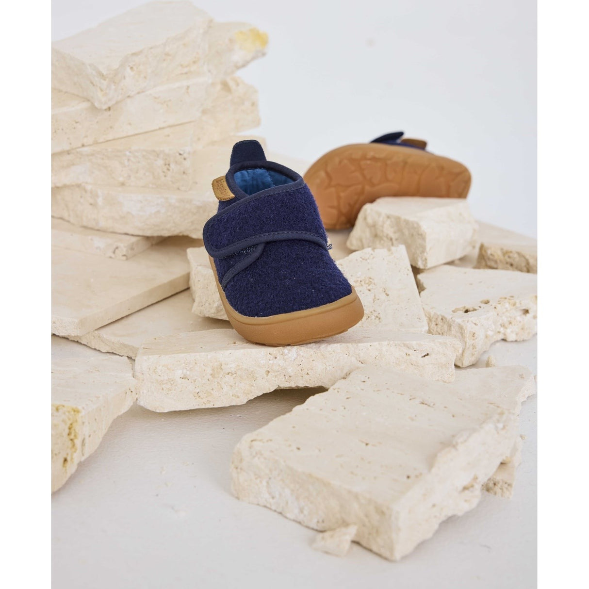 Bisgaard Navy Barefoot Basic Hjemmesko