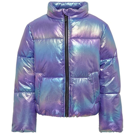 Kids ONLY Purple Opulence Metallic Celine Kort Dynejakke