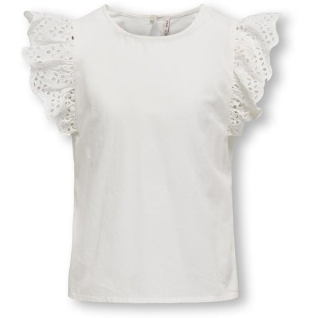 kids ONLY Cloud Dancer Koglou Life S/l Emb Top Wvn