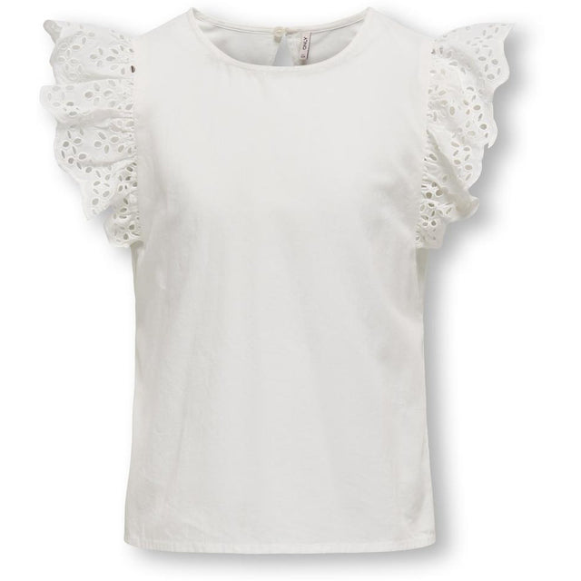 kids ONLY Cloud Dancer Koglou Life S/l Emb Top Wvn