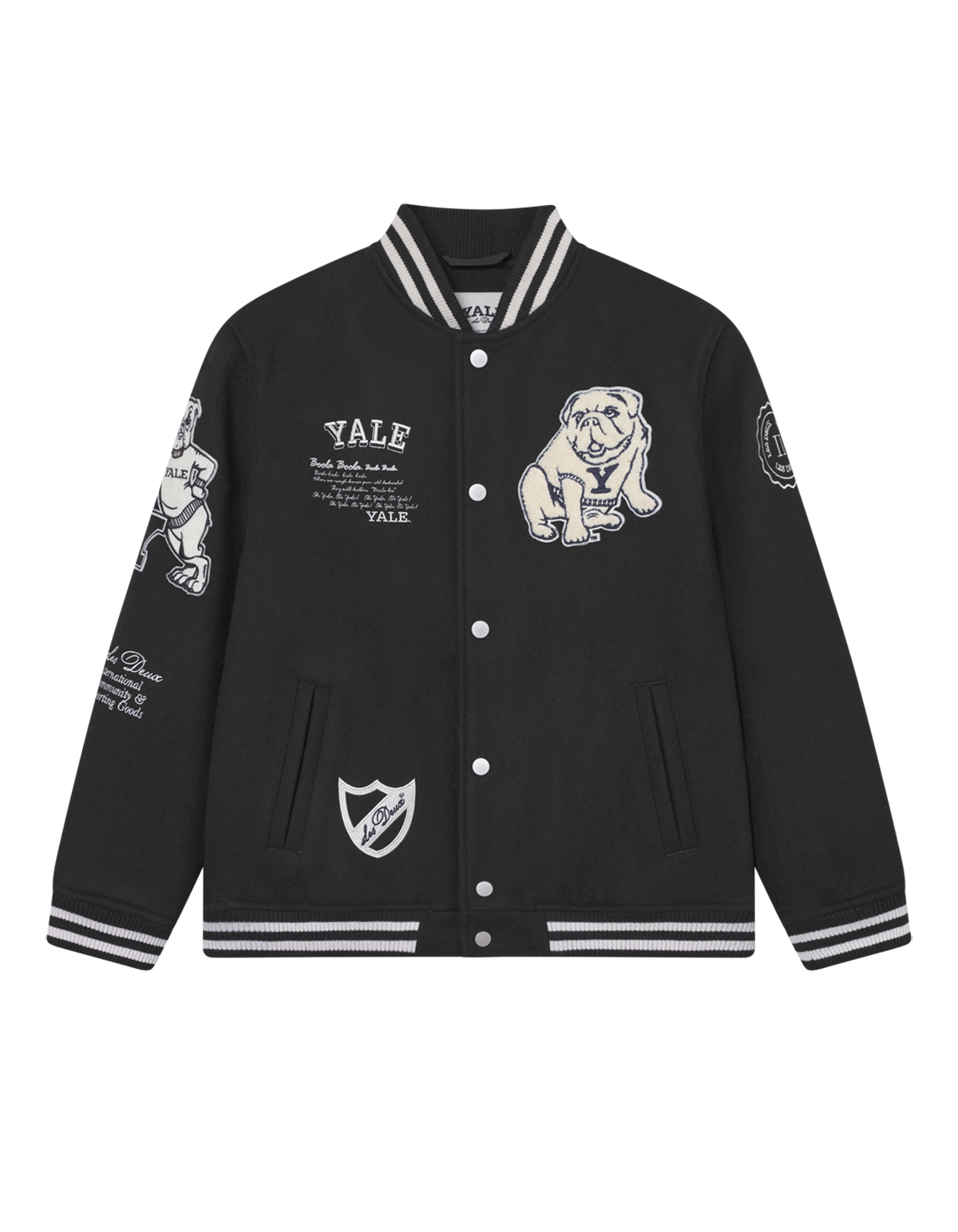Les Deux Kids Black/Black Yale Uld Varsity Jakke KIDS