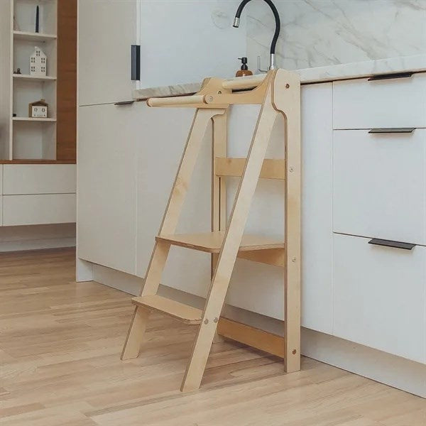 Duck Woodworks Foldbart Læringstårn Natural