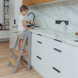 Duck Woodworks Foldbart Læringstårn Grey