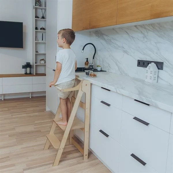 Duck Woodworks Foldbart Læringstårn Natural