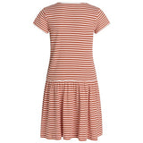 Mads Nørgaard Cotton Stripe Daisina Kjole Cherry Tomato/White