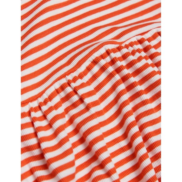 Mads Nørgaard Cotton Stripe Daisina Kjole Cherry Tomato/White