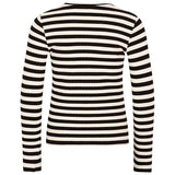 Mads Nørgaard 5x5 Classic Stripe Talika Bluse Black/Vanilla Ice